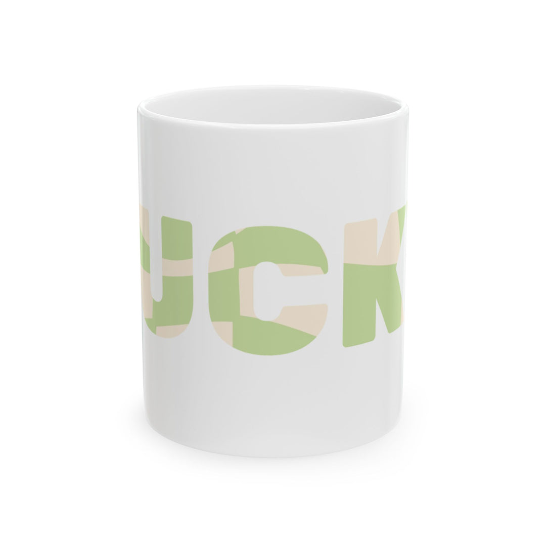 Lucky Vibes White Ceramic Mug, St Patricks Day 11oz Mug