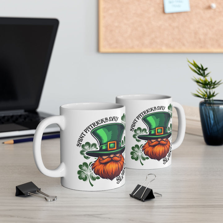 Vibrant Irish Leprechaun Mug, 11oz Ceramic St Patrick's Day Mug