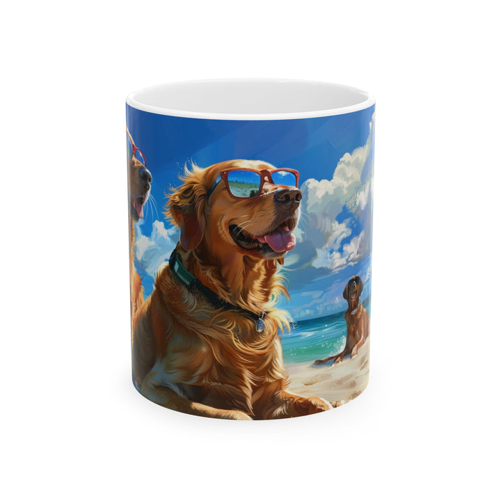 Dogs on the beach #3 Mug 11oz