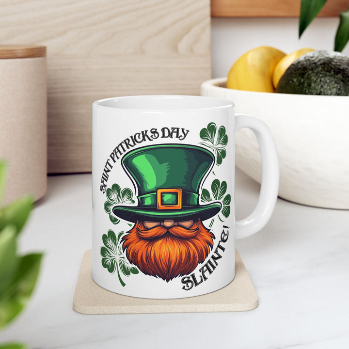 Vibrant Irish Leprechaun Mug, 11oz Ceramic St Patrick's Day Mug