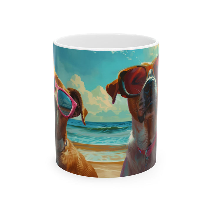 Dogs on the beach #4 Mug 11oz