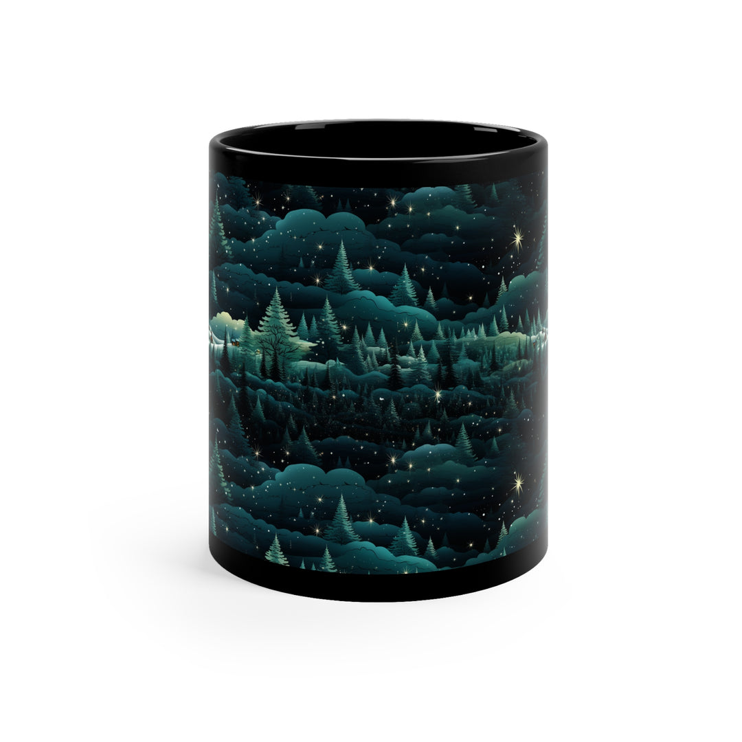 Little Town 11oz Black Mug - Slow Morning Mugs