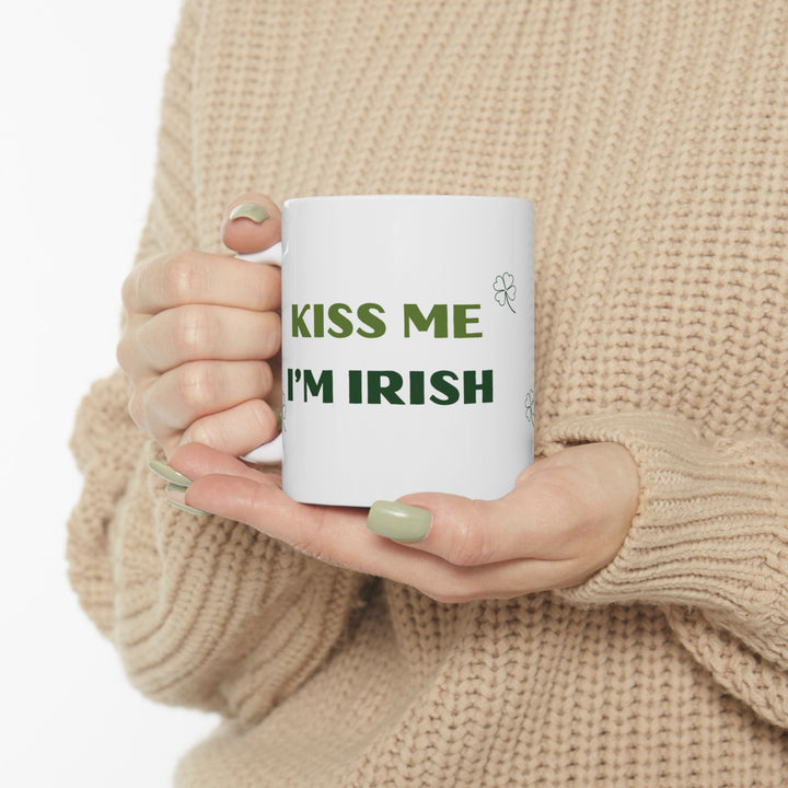 Kiss Me I'm Irish 11oz Ceramic Mug, St Patricks Day