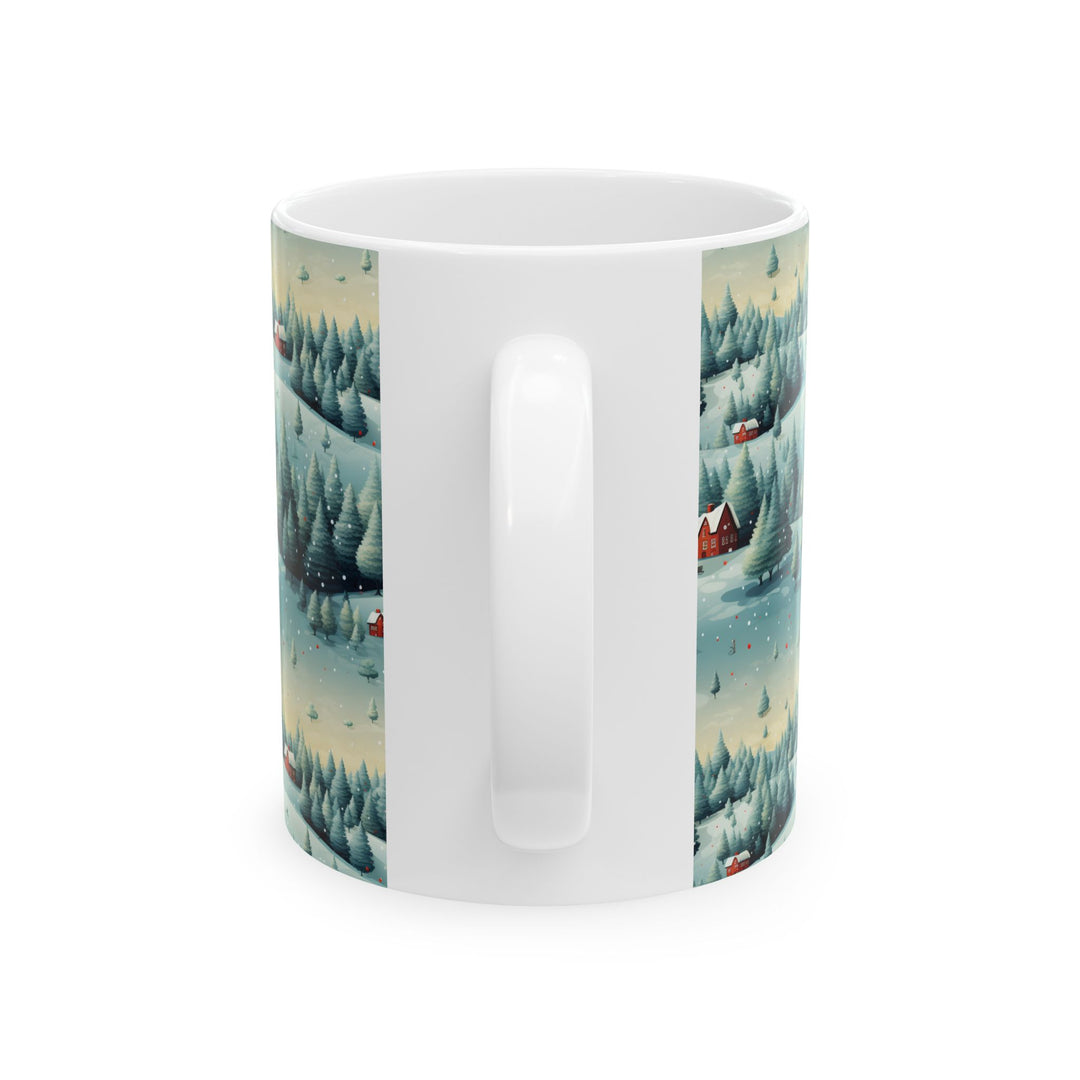 Red houses in the trees Mug 11oz