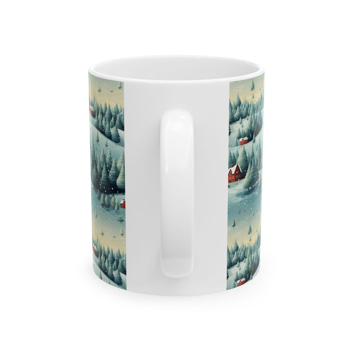 Red houses in the trees Mug 11oz