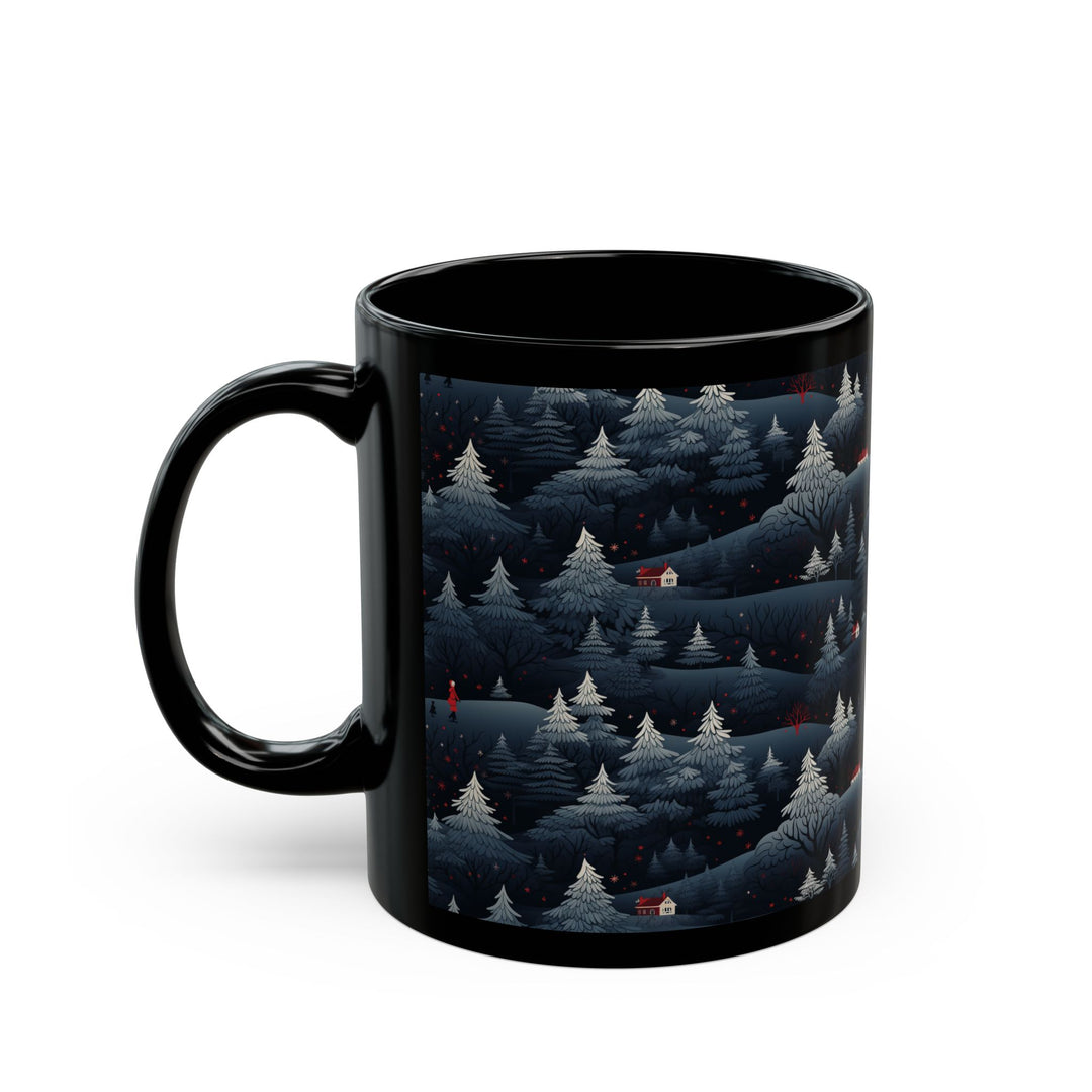 Lady in Red 11oz Black Mug