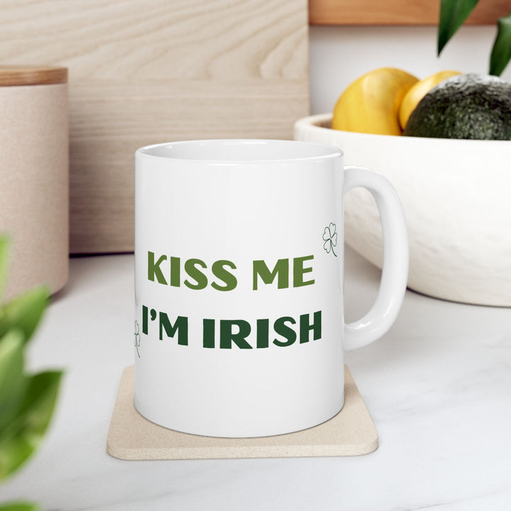 Kiss Me I'm Irish 11oz Ceramic Mug, St Patricks Day