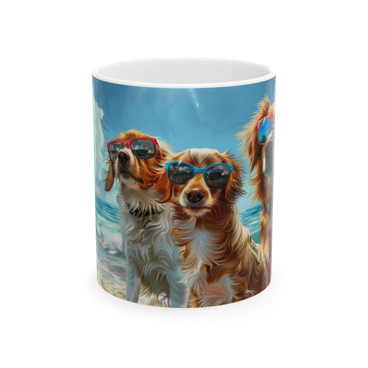 Dogs on the beach #2 Mug 11oz