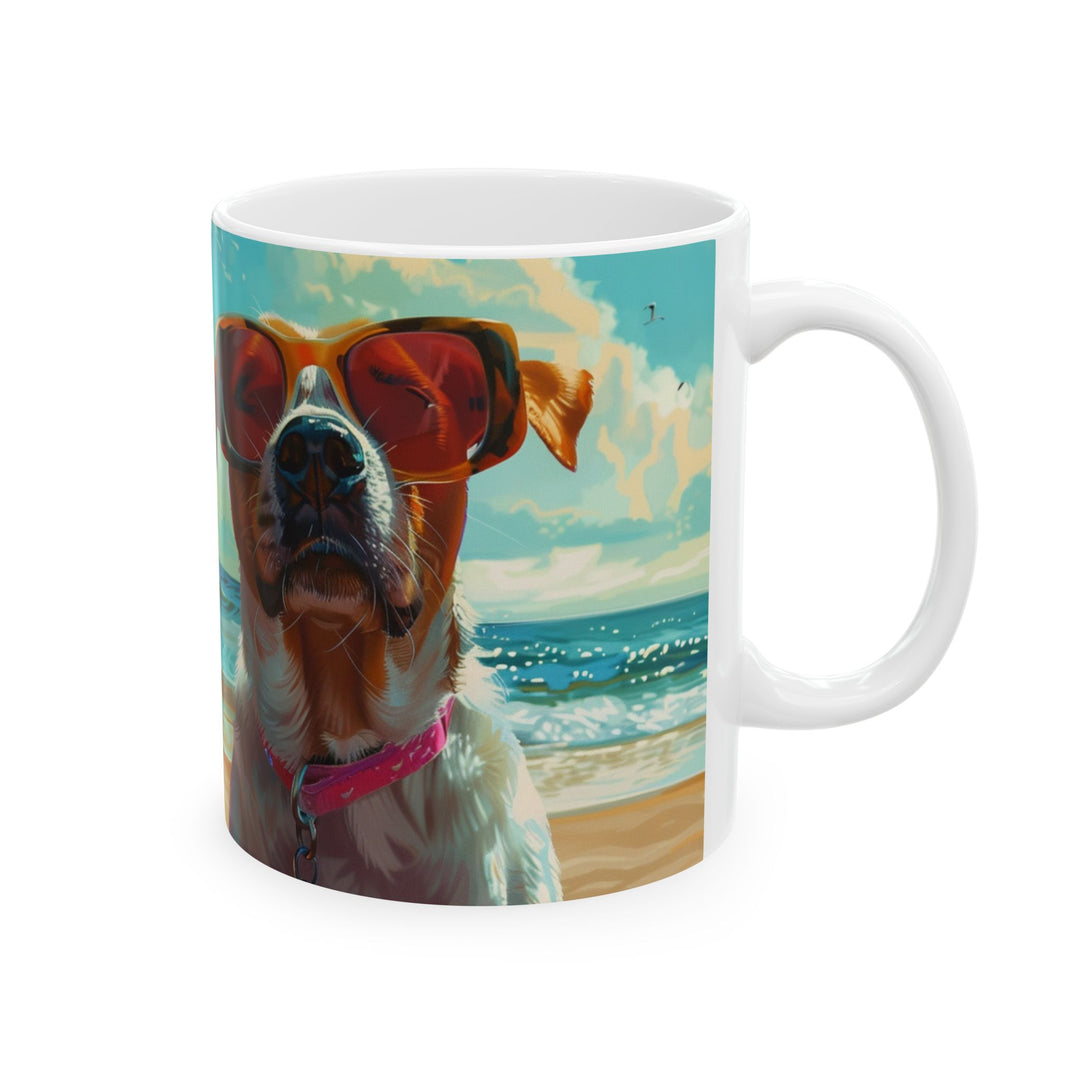 Dogs on the beach #4 Mug 11oz