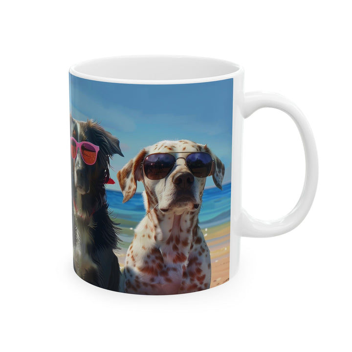 Dogs on the beach #1 Mug 11oz