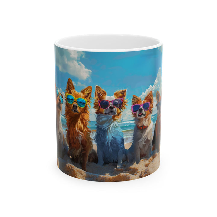 Dogs on the beach #7 Mug 11oz