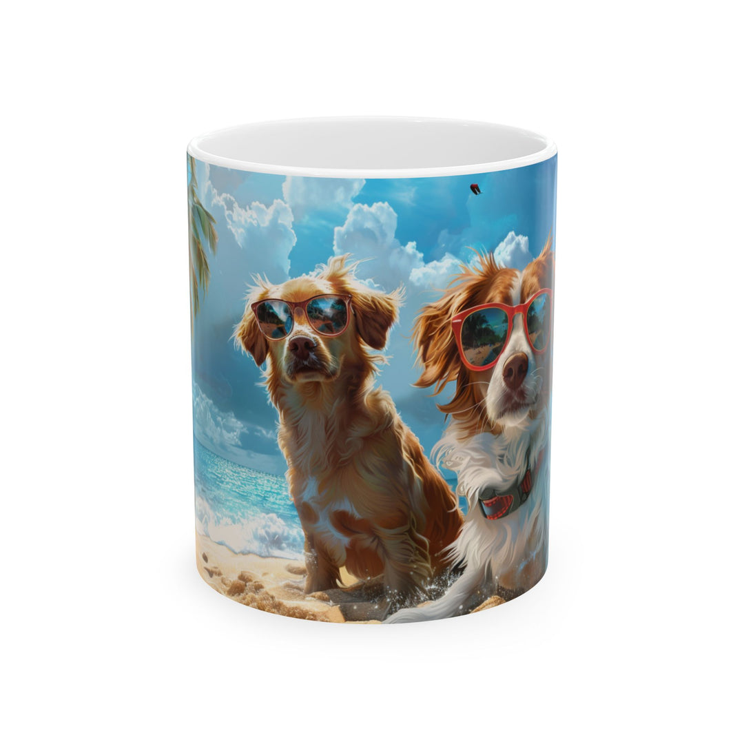 Dogs on the beach #5 Mug 11oz