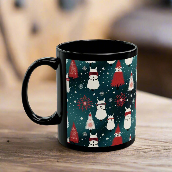 Singing Llamas 11oz Black Mug