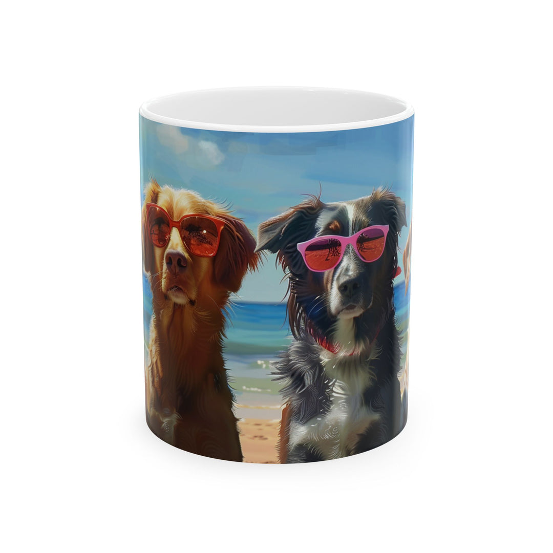 Dogs on the beach #1 Mug 11oz