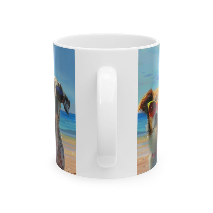 Dogs on the beach #1 Mug 11oz