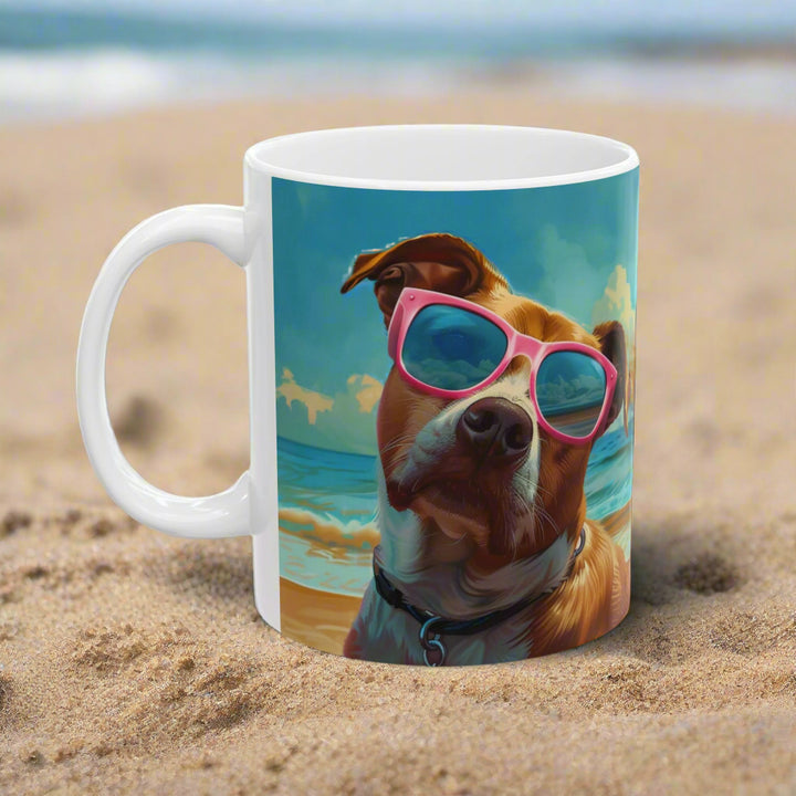 Dogs on the beach #4 Mug 11oz