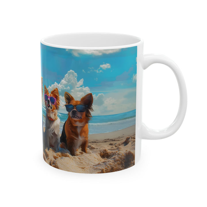 Dogs on the beach #7 Mug 11oz